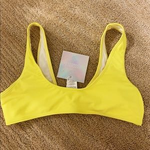 neon yellow bikini top